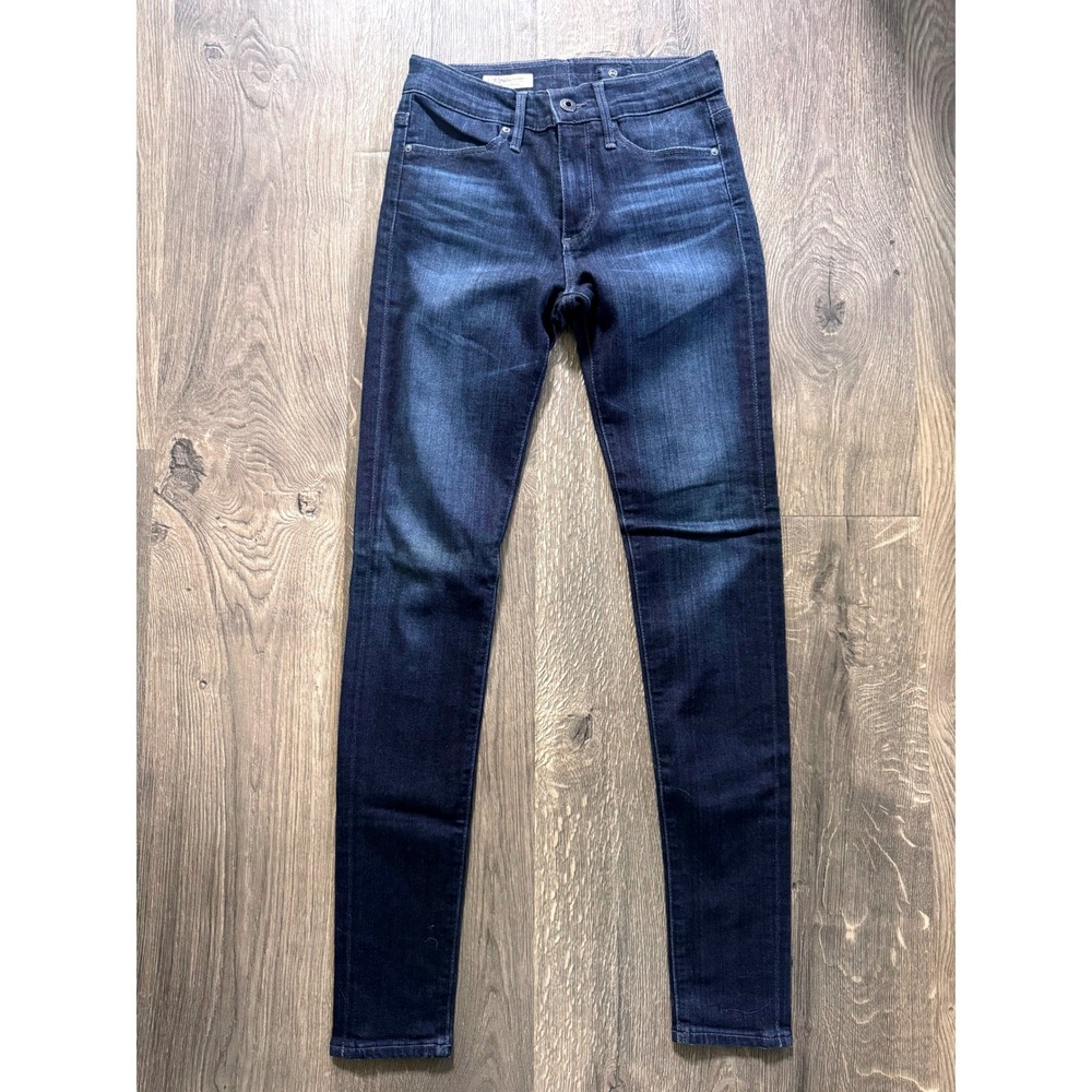 AG The Farrah Skinny High Rise Jeans 24R Dark Wash Stretch Denim Excellent